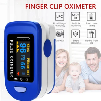 Blakc/Modrá Pulzný Oximeter Oled Oxymeter Testovanie Stroj Zariadenia na Sledovanie Zdravia Elektrické BPM Kyslíka v Krvi,