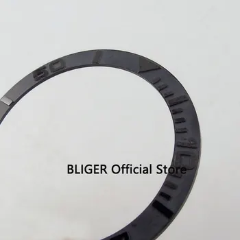 Bliger 38MM Čierna Keramická Fazeta Minút Známky Vložiť Fit 40 MM Sub Sledovať Automatický Pohyb pánske Hodinky Rámu BB33