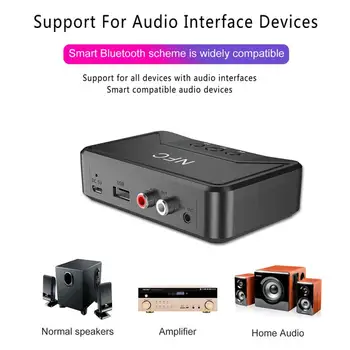 Bluetooth 5.0 Audio Prijímač, Adaptér, NFC 3,5 mm RCA AUX Výstup Bezdrôtové Bluetooth, Aux Stereo Receptor Pre Zosilňovač, Reproduktor