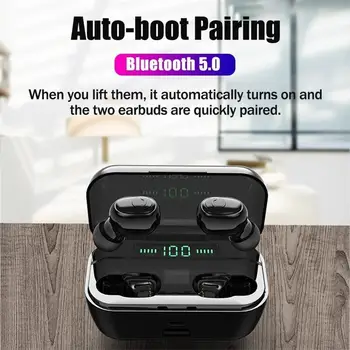 Bluetooth 5.0 Headset G6S Digitálny Displej Slúchadlá Power Bank 2200mAh Veľkú Kapacitu TWS Bezdrôtové slúchadlá s mikrofónom
