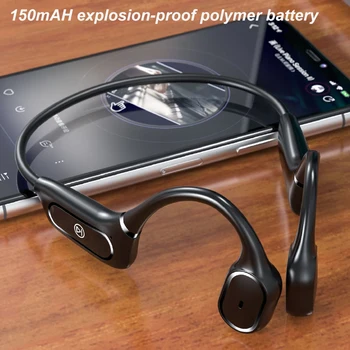Bluetooth 5.0 Kostné Vedenie Headset Smart Touch Slúchadlá s Mikrofónom Ochranné Sluchu Slúchadlá IP55 Vodotesné Slúchadlá