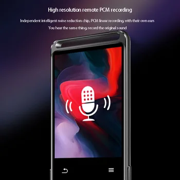 Bluetooth 5.0 Lossless MP3 Prehrávač, 16 GB HiFi Prenosné Audio Walkman S FM Rádio, EBook, Hlasový Záznamník Black MP346 Prehrávač Hudby