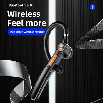 Bluetooth 5.0 Slúchadlá Ear-Hák Touch Ovládania Jedného Ucha Business Headset Športové Zníženie Hluku Stereo Slúchadlá Slúchadlá
