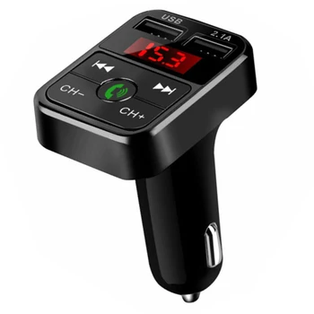 Bluetooth Auto FM Vysielač Bezdrôtového Rádiového modulu Adaptér USB Nabíjačka, MP3 Prehrávač Displej Môže zobraziť Frekvencia