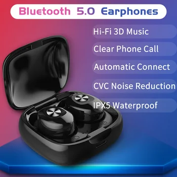 Bluetooth Bezdrôtové Slúchadlá V5.0 TWS Mini Športové Slúchadlá 3D Stereo Hudby Basy Zvuk Herné Slúchadlá Ovládač handsfree Headset