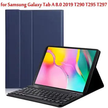 Bluetooth klávesnicu, obal Pre Samsung Galaxy Tab 8.0 2019 T290 T295 T297 SM-T290 SM-T295 bezdrôtová klávesnica tabletu kryt