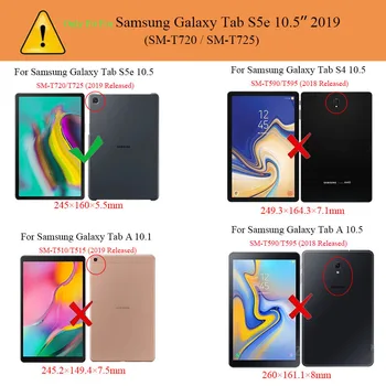 Bluetooth Klávesnicu, obal pre Samsung Galaxy Tab S5e 10.5 2019 Bezdrôtová Klávesnica Kožený obal pre Samsung Tab S5e SM T720 T725