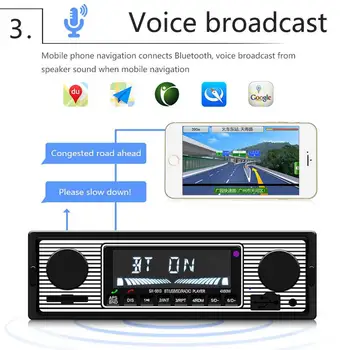 Bluetooth Ročníka, autorádio MP3 Prehrávač, Stereo USB, AUX Classic Car Stereo Audio Auto Audio Príslušenstvo, Rádio MP3 Prehrávač Audio