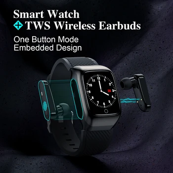 Bluetooth slúchadlo Smart Hodinky 2 v 1 Slúchadlá TWS wirless Slúchadlá watetproof Smartwatch Hudbu, Športové dotyk pre Cvičenie Spustiť