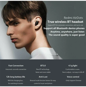Bluetooth Slúchadlo TWS Bezdrôtové Slúchadlá 5.0 Potlačením Hluku hráč Slúchadlá Športové Nepremokavé Touch Slúchadlá S Mikrofónom
