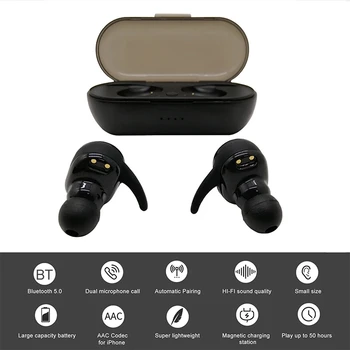 Bluetooth Slúchadlá Pravda Bezdrôtové Slúchadlá 5.0 TWS in-Ear Slúchadiel do uší IPX5 Vodotesné Mini Headset 3D Stereo Zvuk Šport Slúchadlo