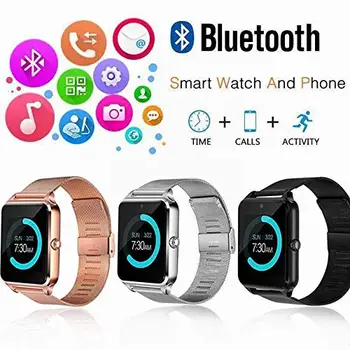 Bluetooth Smart Hodinky Dotykový Displej Inteligentné Náramkové Hodinky Smartwatch Telefón so SIM Kartu Krokomer Sport pre iPhone, Android
