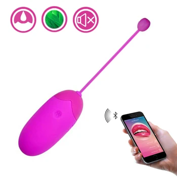 Bluetooth Vibrátor Vajcia USB Nabíjanie Skok Vajcia Vibrátory Sexuálne Hračky Pre Ženy Bezdrôtové Aplikácie, Diaľkové Ovládanie Hlásenie Vaginálne Guľôčky