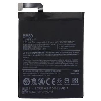 BM39 Batérie Pre Xiao Mi6 3250 mAh Vysokou Kapacitou Náhradná Batéria Zdarma Nástroje