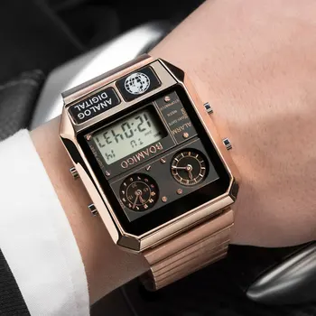 BOAMIGO top značky luxusné mužov športové hodinky muž šaty digitálne LED hodinky vodotesné náramkové hodinky quartz relogio masculino