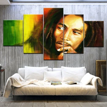 Bob Marley HD Plátno na Maľovanie na Stenu Umenie Hra 5 Kusov Výtlačkov Moderného Domova Obrázok Panely Plagát Na Linving Rám umelecké Diela