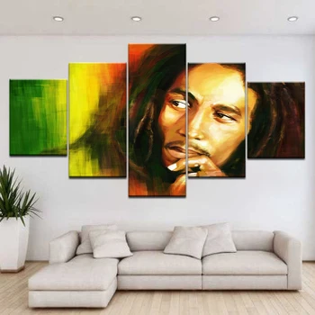 Bob Marley HD Plátno na Maľovanie na Stenu Umenie Hra 5 Kusov Výtlačkov Moderného Domova Obrázok Panely Plagát Na Linving Rám umelecké Diela