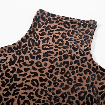 BOBOKATEER 2021 Dlhý Rukáv Nadrozmerné T Shirt Poleras Mujer Čierna Žena Tshirts Leopard Tlač Tee Tričko Femme T-shirty Damskie