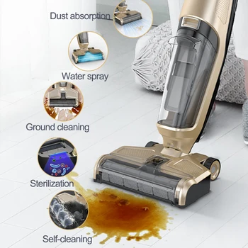 BOBOT HLBOKÉ 832 Ručné Umývačky Vysávač Akumulátorové Suché, Mokré Podlahy Podložka vysávač Multi-Čistenie Povrchu UV sterilizati