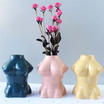 Body Art Design Váza Kvetináče Kardashian Sexy Pery Telo Váza Keramiky Kreatívne Hobby Váza Výsadbu Stroj Domáce Dekorácie