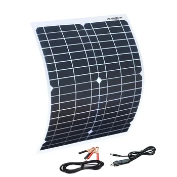 Boguang flexibilný solárny panel 20w panely solárne bunky bunky modul DC pre auto, jachta, svetlo RV 12v batérie, loď 5v vonkajšie nabíjačky