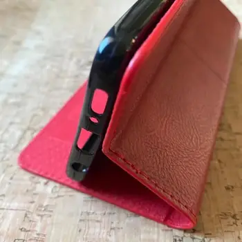 BOHATÉ ŠÉF prípade s magnetom pre Xiao Redmi 9C red eko-kože