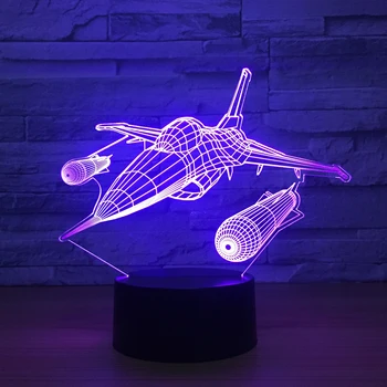 Bojovník nočné svetlo výrobcovia dodávajú tvorivé 3D akrylové stolná lampa LED darček svetlá 3D nočného farebné USB, smart home