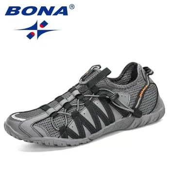 BONA 2020 Letné Tenisky pre Mužov Priedušná Pláže Topánky Vonkajšia Bežecká Obuv Masculino Adulto Sapato Masculino Mužov športové topánky