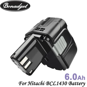 Bonadget BCL1430 2 Kus 14,4 V 6000mAh Li-ion Batérie Hitachi BCL1430 CJ14DL DH14DL EBL1430 BCL1415 Náradie Batérie