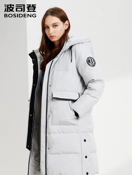 Bosideng žien nové vetru stredne dlhé štýl nadol bunda módne zimné teplý kabát B90142510DS
