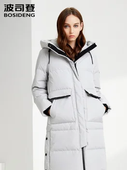 Bosideng žien nové vetru stredne dlhé štýl nadol bunda módne zimné teplý kabát B90142510DS