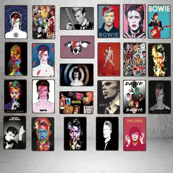 Bowie Star Tin Prihlásiť Doska, Kov Vintage Stenu, Hudobný Bar, Obchod Domáce Hotel Art Decor Cuadros Stenu, Nálepky 30X20CM DU-3419B