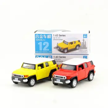 Box darček model,Vysoká simulácia 1:43 zliatiny vytiahnuť späť Toyota FJ CRUISER modely áut,Originálne balenie,predaj hračiek,doprava zdarma