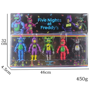 BOXOVAL 5,5 Cm 5 ks/veľa Farebné Päť Nocí V Freddyho Osvetlenie Obrázok Hračky FNAF Chica Bonnie Lišácký Freddy Údaje