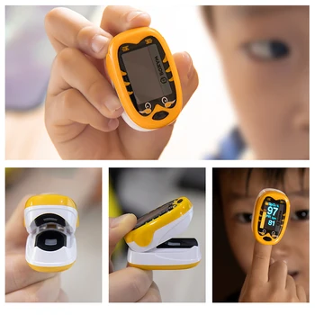 BOXYM Dieťa Prst Pulzný Oximeter Pediatric Oximetro De Dedo SpO2 PR OLED Nabíjateľná Deti deti Pulsioximetro