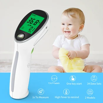 BOXYM Prsta Pulzný Oximeter & Digitálny Infračervený Teplomer Pre Baby&Dospelých Lekárskej Rodiny, Starostlivosť o Zdravie Cestovanie Balíkov