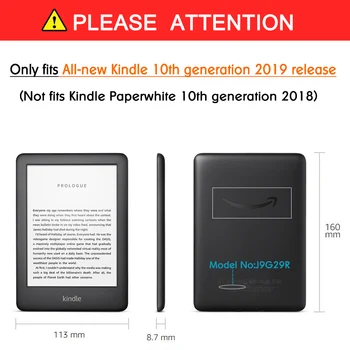 BOZHUORUI prípade pre Všetkých-nový Kindle 10. generácie 2019(Model J9G29R) - Handheld konzolu ochranný kryt s Auto Sleep/Wake