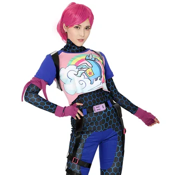 Brite Bombardér Rainbow Kôň Zentai Cosplay Halloween Kostým Ženy, Dospelých, Tričko A Nohavice