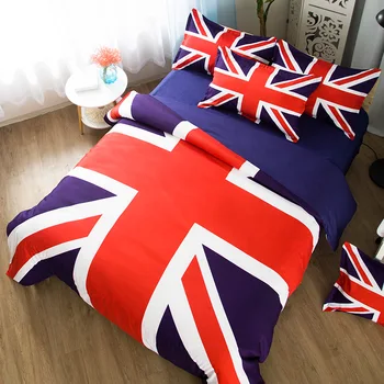 British Union Jack USA Americkej Vlajky posteľná bielizeň Nastaviť Twin Kráľovná King Size Perinu obliečky na Vankúš