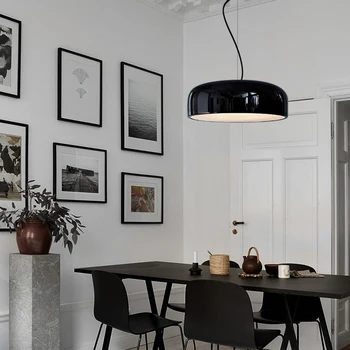 Britský dizajnér prívesok Lampa Black White Flos Smithfield S Pozastavenie lampa 48 cm 60 cm Repliky E27, Spálne, Kuchyne ostrov lampa