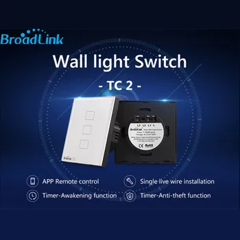 Broadlink Pôvodné TC2 MCB1 WiFi Diaľkové ovládanie EÚ Light Switch Dotykový Panel Smart Home pracovať s Alexa Domovská stránka Google Prostredníctvom RM Pro
