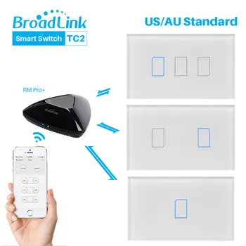 Broadlink TC2 NÁS AU Prepnite položku WiFi Dotykový Spínač RF Diaľkové Ovládanie Práce S RM Pro Prostredníctvom APLIKÁCIE Ovládanie Smart Home Automation