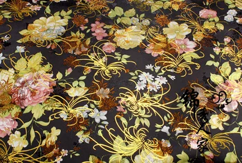 Brocade handričkou COS kostým Hanfu kimono hodvábny satén textílie Tangzhuang Qipao / gold pivónia series/100 cm*70 cm