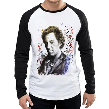 Bruce Springsteen T-Tričko Dlhý Rukáv Pánske Bruce Springsteen T Košele, Topy Tees tričko Bielej Farby, Celý Rukáv Oblečenie