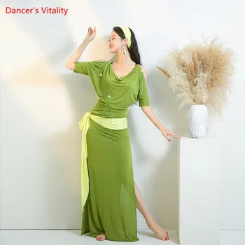Brušný Tanec Svetla Luxusné Praxi Oblečenie Žien Elegantné Plávajúce Priadza Šaty Nové Povolanie, Výkon Oblečenie