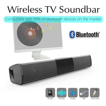 BS-28A Bluetooth zariadenia soundbar reproduktory počítača drôtové a bezdrôtové bluetooth reproduktory domáceho Kina TV sound bar s Diaľkovým ovládaním