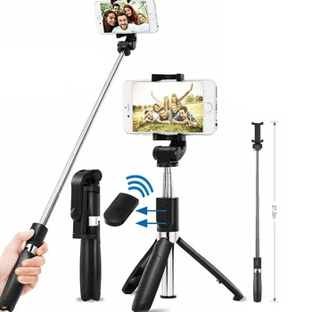 BT Selfie Stick Statív Prenosný Mini Rozšíriteľný Live Streaming Statív Pre 55mm-85mm Telefón Selfie Stick Statívy Dropshipping