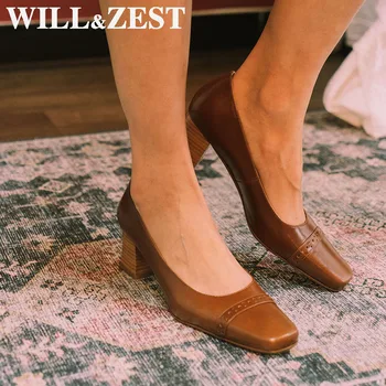 Bude&Chuť Čerpadlá Formálne Obuv Vysoká Stredná Päty dámske Klasické Topánky Námestie Päty Letné Šaty 2020 Veľká Veľkosť Biely Luxusný Sandále