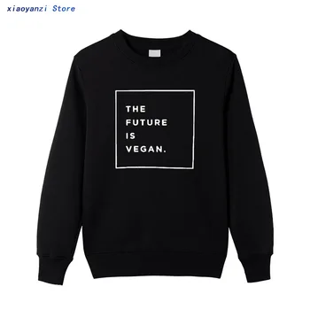 Budúcnosť Je Vegan Mužov, mikiny Módne Loose Fit unisex hoodies Bavlna Streetwear pulóvre Harauku Oblečenie