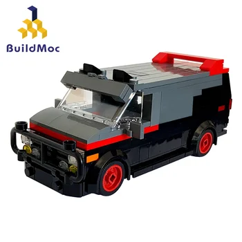 Buildmoc A-Tímu Van V Minifig Hasičské Rakiet Auta Rovine Stavebným Truck Domu Stavebným Chlapec Ručne Vyrábané Hračky